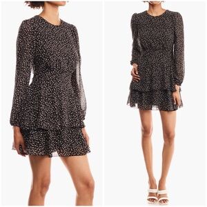 🆕 Forever 21 Long Sleeve Floral Tiered Mini Dress